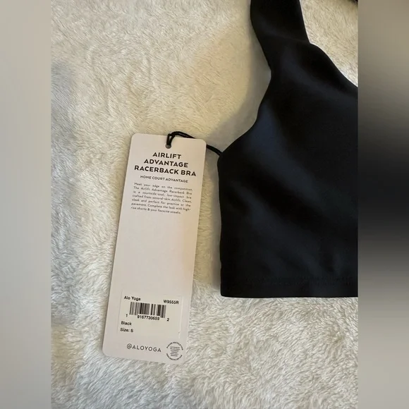 Alo yoga airlift advantage racerback bra black NWT Small S - Picture 5 of 5